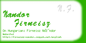 nandor firneisz business card